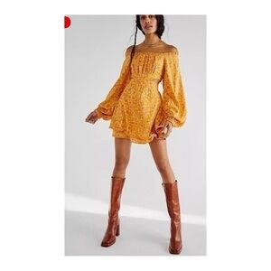 Free People Jael Printed Mini Dress, EUC, Size Small